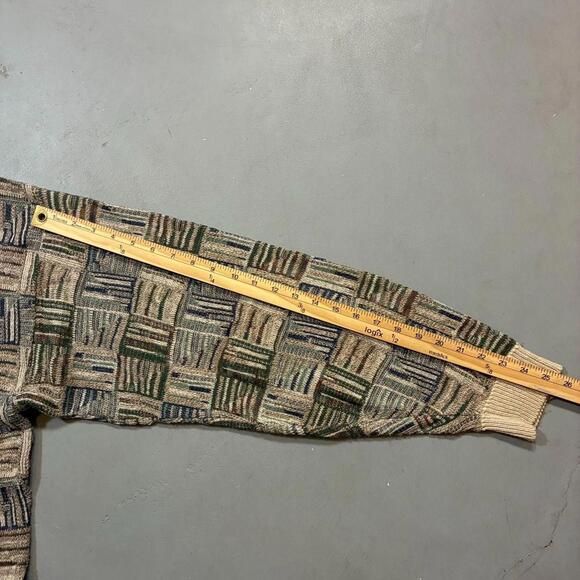 Vintage TSR Geometric Knit Abtract Earth Tone Sweater XL (Made in USA) - Picture 8 of 8